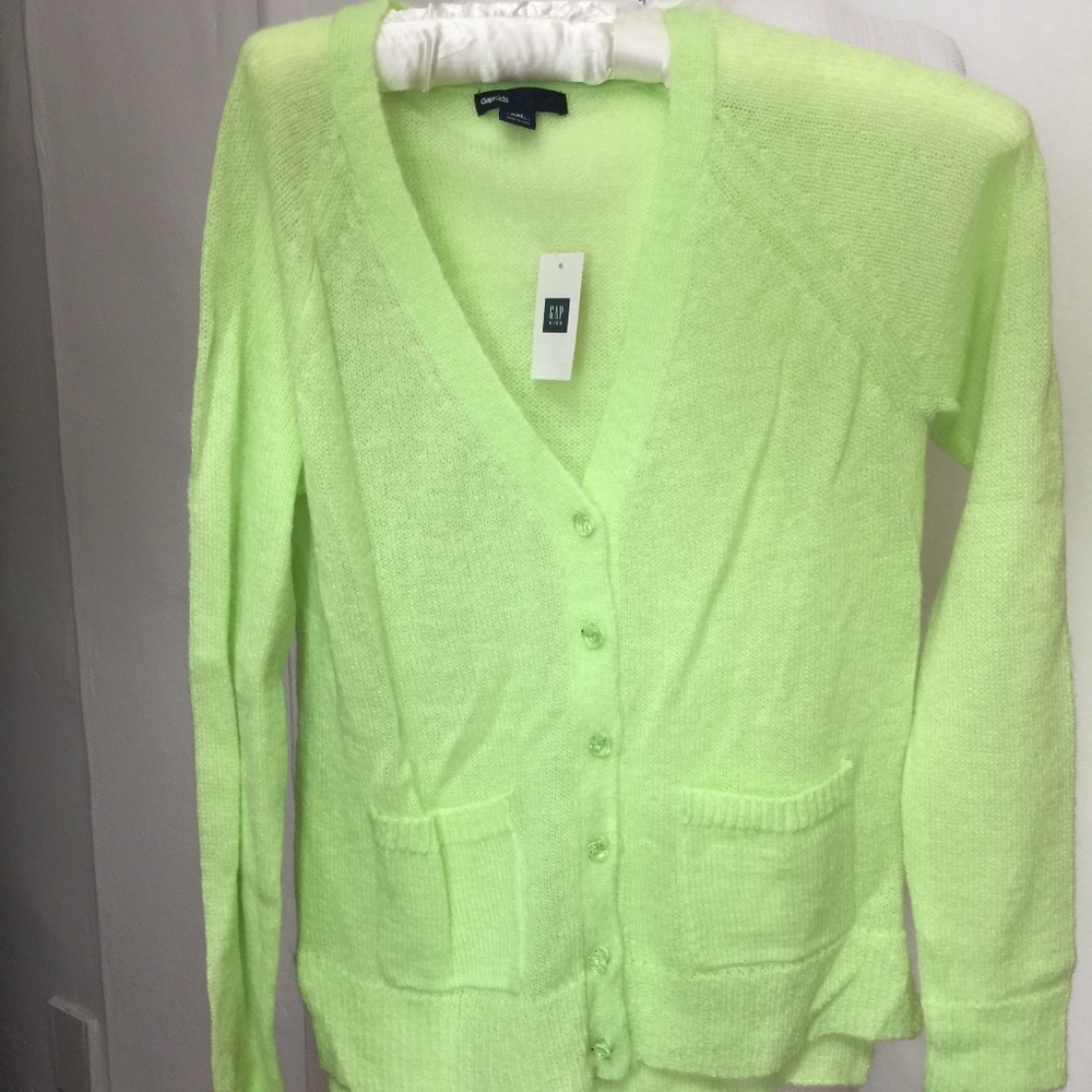 Gap Girls lime green sweater